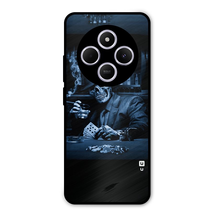 Cool Skull Cards Metal Back Case for Poco C75 5G