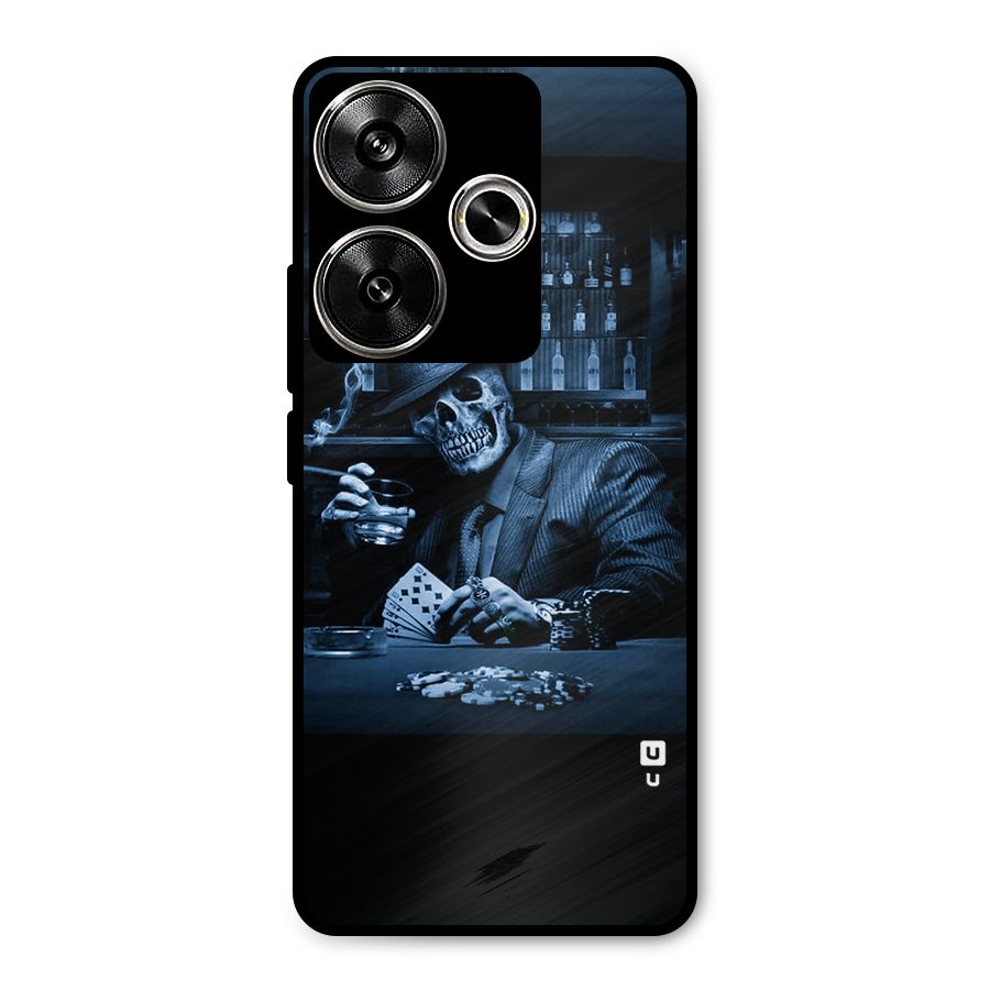 Cool Skull Cards Metal Back Case for Poco F6