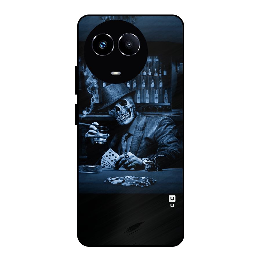 Cool Skull Cards Metal Back Case for Realme 11 5G