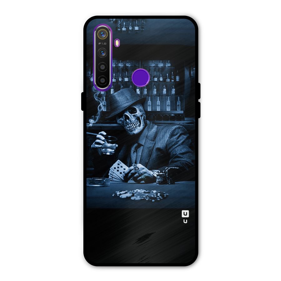 Cool Skull Cards Metal Back Case for Realme 5i