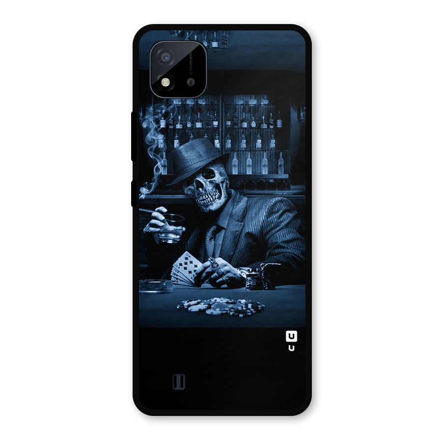 Cool Skull Cards Metal Back Case for Realme C11 2021