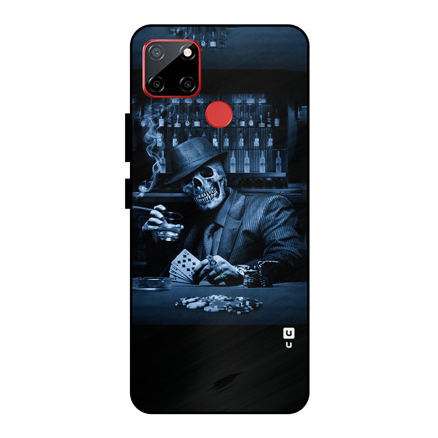 Cool Skull Cards Metal Back Case for Realme C12