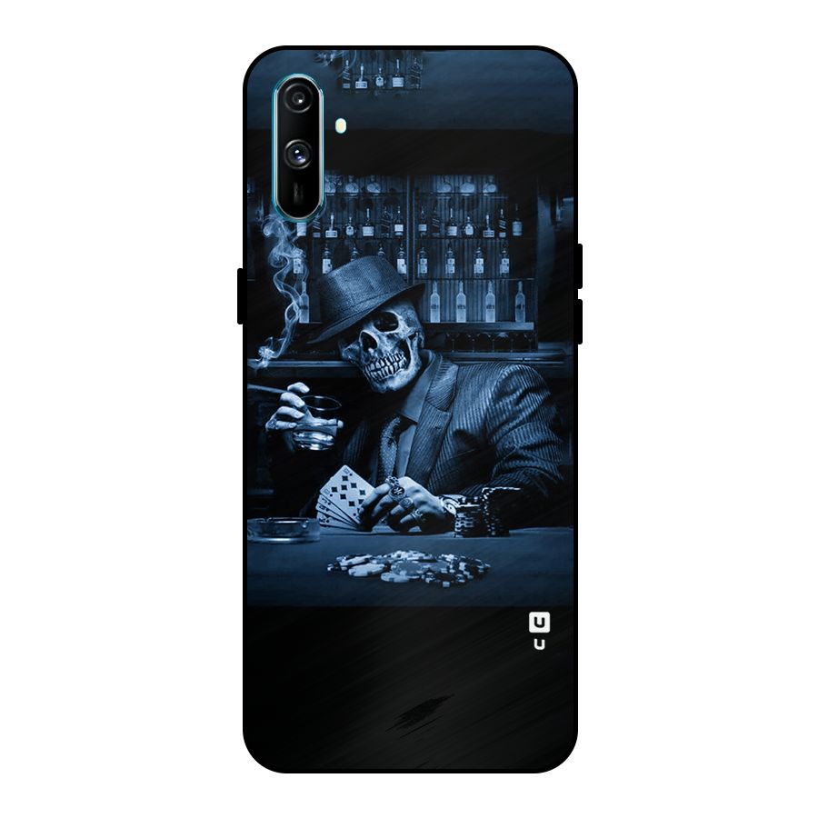 Cool Skull Cards Metal Back Case for Realme C3