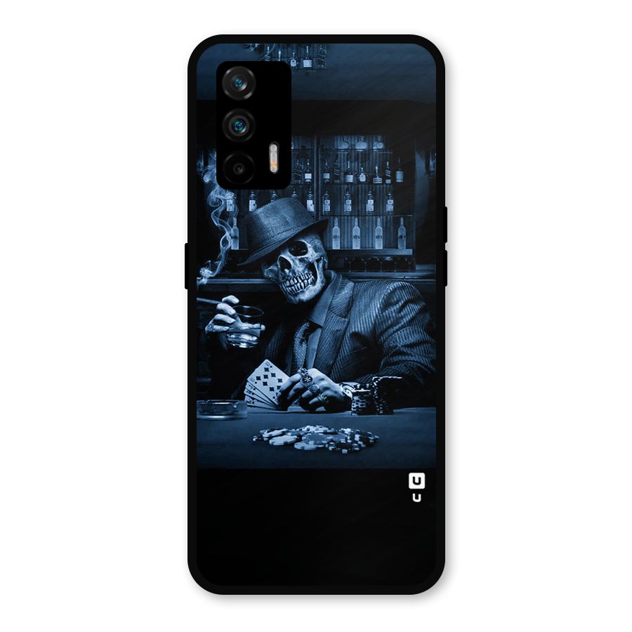 Cool Skull Cards Metal Back Case for Realme GT 5G