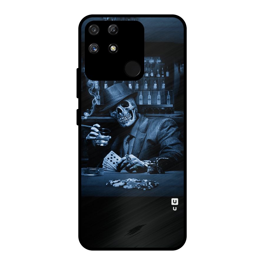 Cool Skull Cards Metal Back Case for Realme Narzo 50A