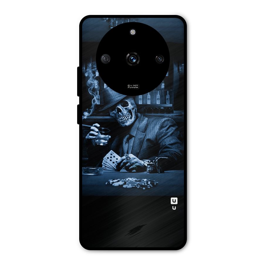 Cool Skull Cards Metal Back Case for Realme Narzo 60 5G