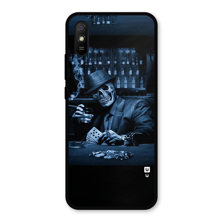 Cool Skull Cards Metal Back Case for Redmi 9i