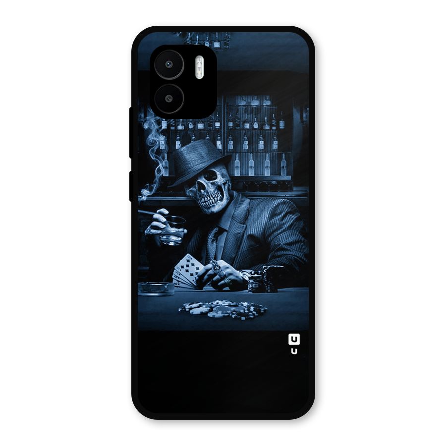 Cool Skull Cards Metal Back Case for Redmi A1