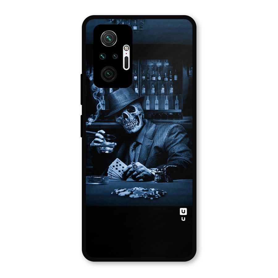 Cool Skull Cards Metal Back Case for Redmi Note 10 Pro Max