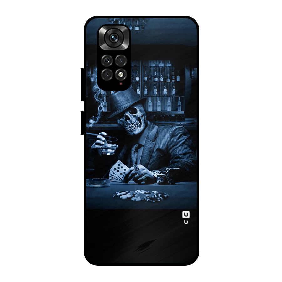 Cool Skull Cards Metal Back Case for Redmi Note 11 Pro Plus 5G