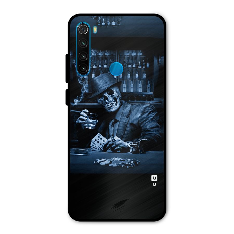 Cool Skull Cards Metal Back Case for Redmi Note 8