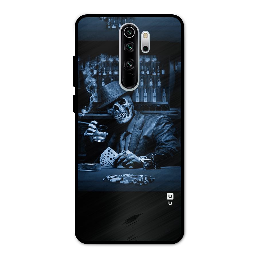 Cool Skull Cards Metal Back Case for Redmi Note 8 Pro