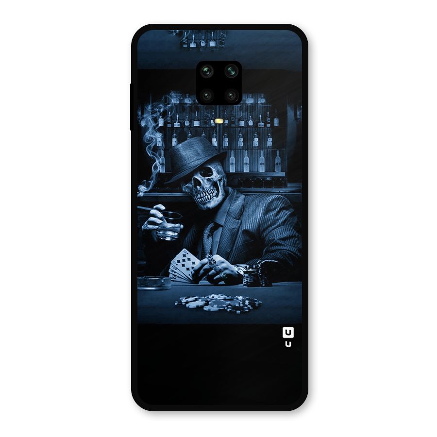 Cool Skull Cards Metal Back Case for Redmi Note 9 Pro Max