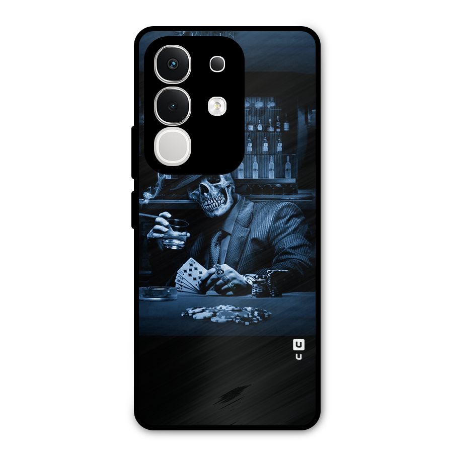 Cool Skull Cards Metal Back Case for Vivo T4x
