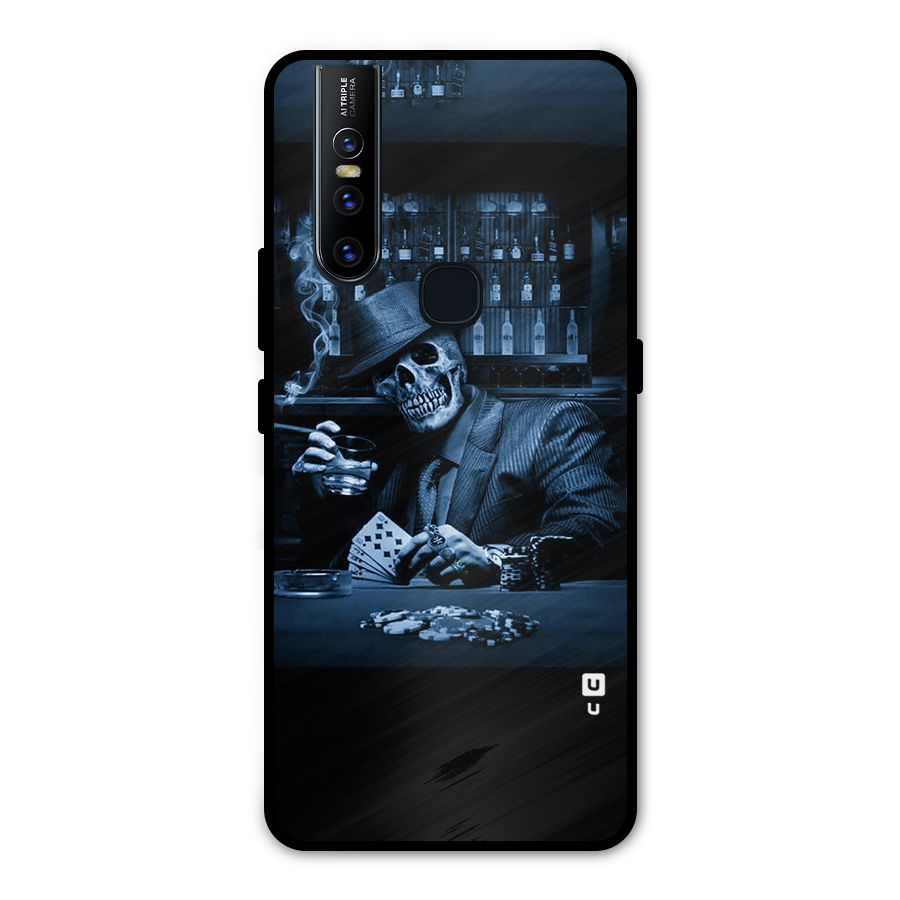Cool Skull Cards Metal Back Case for Vivo V15