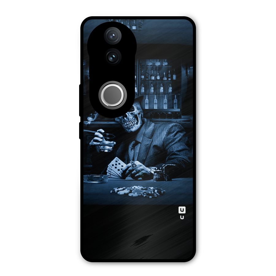 Cool Skull Cards Metal Back Case for Vivo V50e