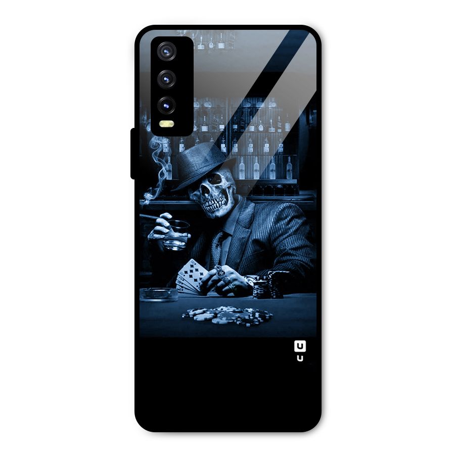 Cool Skull Cards Metal Back Case for Vivo Y20i