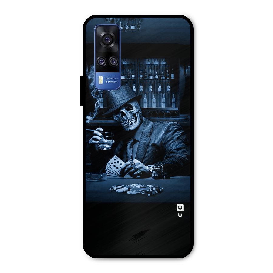 Cool Skull Cards Metal Back Case for Vivo Y31