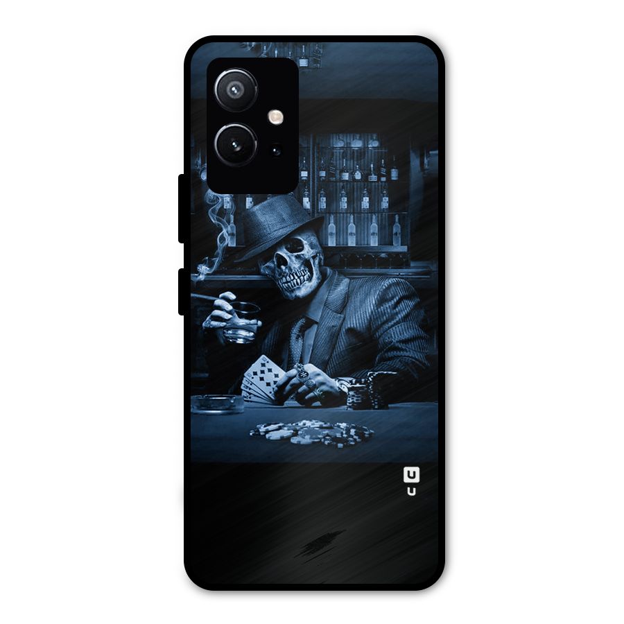 Cool Skull Cards Metal Back Case for Vivo Y75 5G