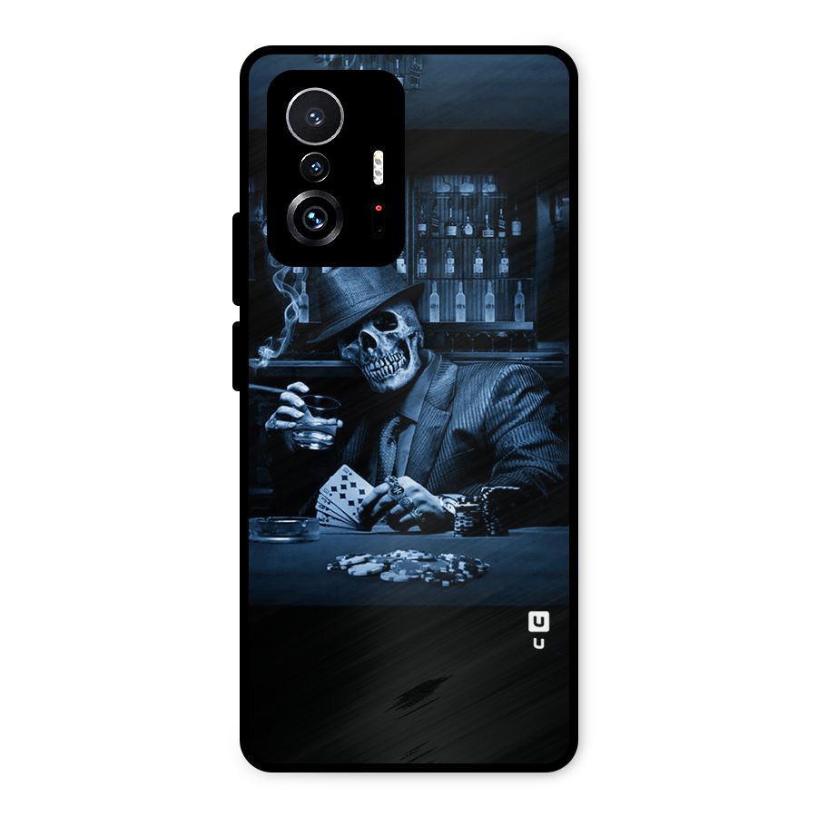 Cool Skull Cards Metal Back Case for Xiaomi 11T Pro