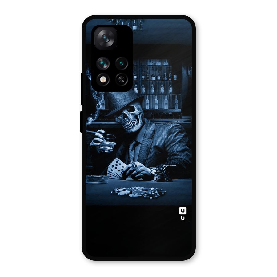 Cool Skull Cards Metal Back Case for Xiaomi 11i Hypercharge 5G