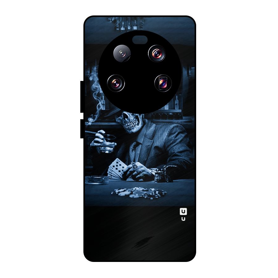 Cool Skull Cards Metal Back Case for Xiaomi 13 Ultra