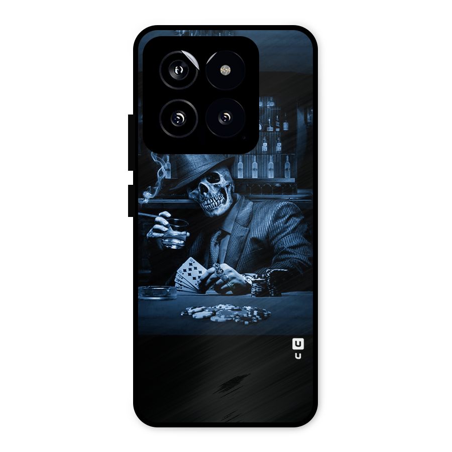 Cool Skull Cards Metal Back Case for Xiaomi 14