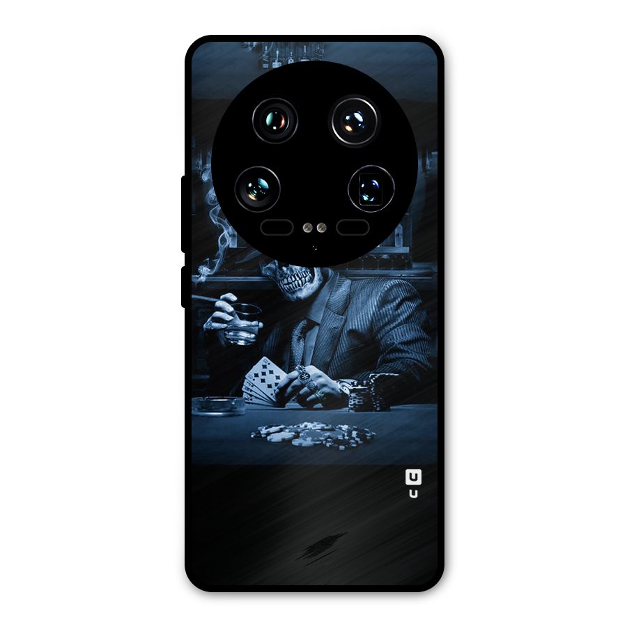 Cool Skull Cards Metal Back Case for Xiaomi 14 Ultra