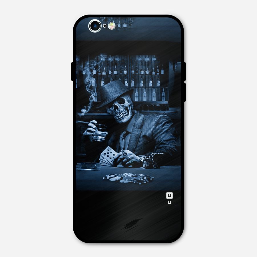 Cool Skull Cards Metal Back Case for iPhone 6 6s