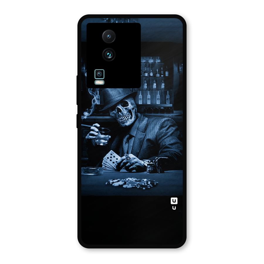 Cool Skull Cards Metal Back Case for iQOO Neo 7