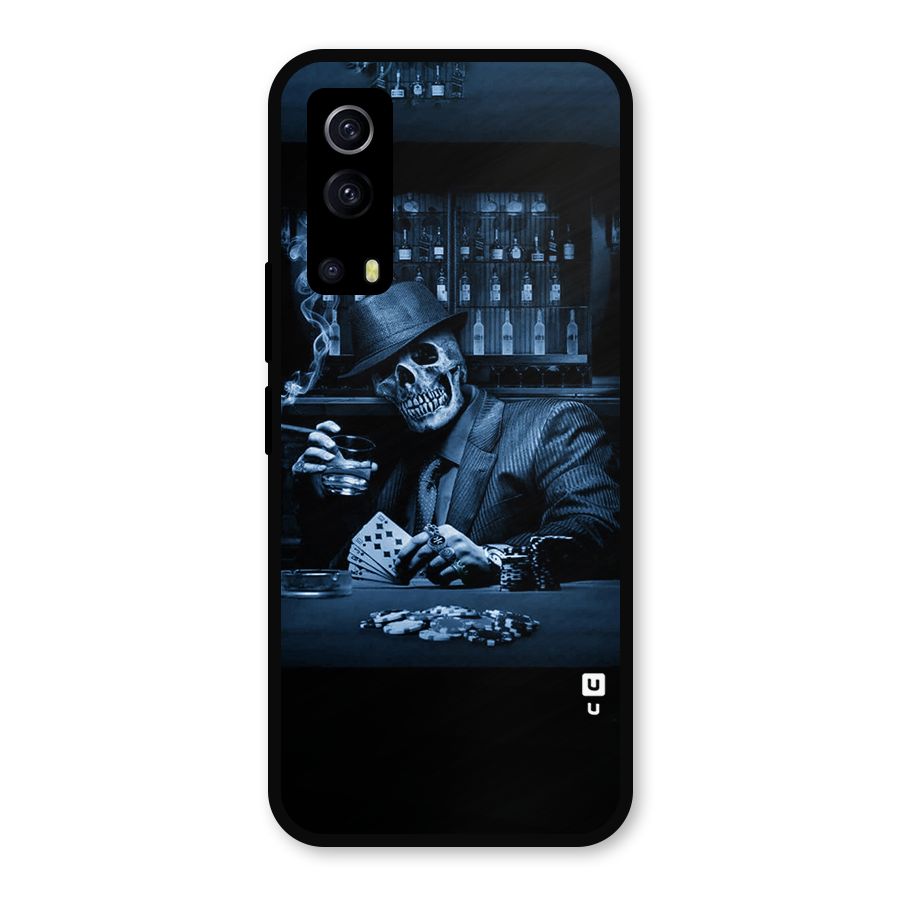 Cool Skull Cards Metal Back Case for iQOO Z3