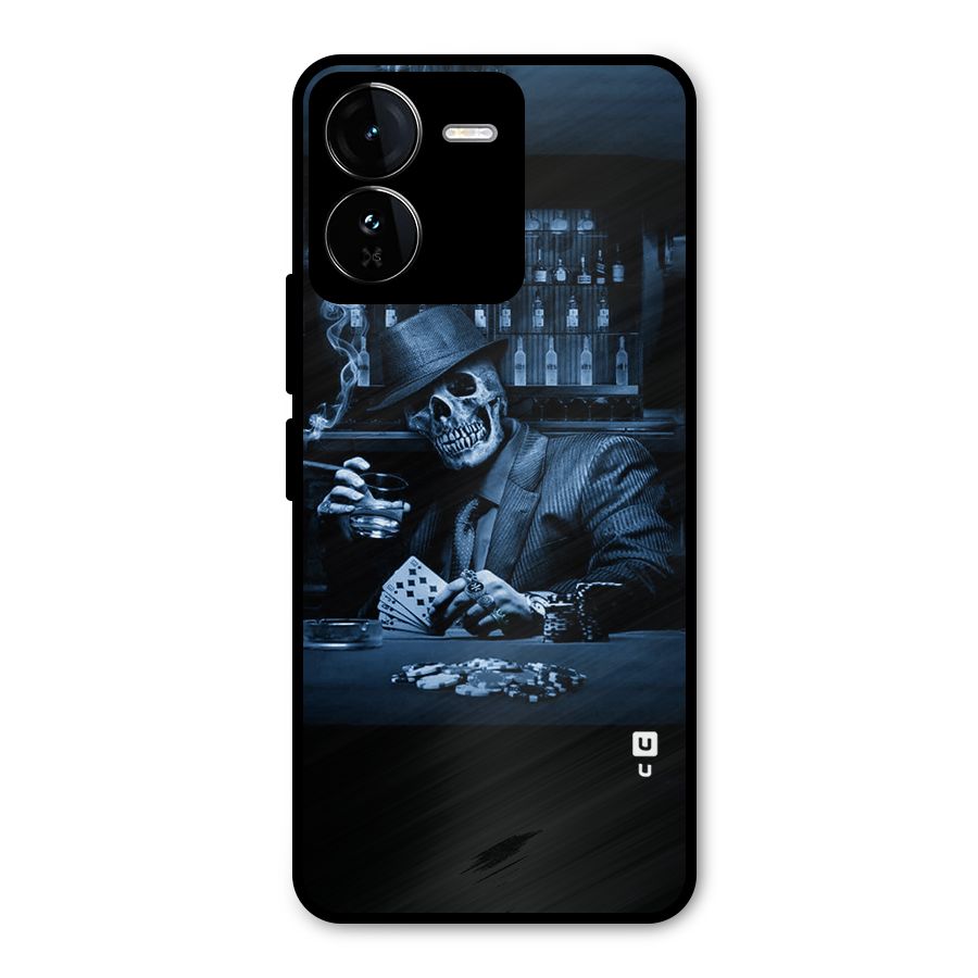 Cool Skull Cards Metal Back Case for iQOO Z9