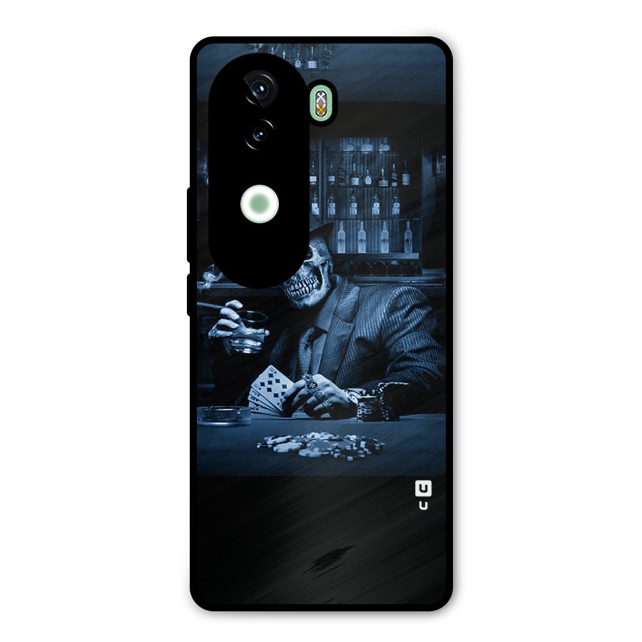 Cool Skull Cards Metal Back Case for iQOO Z9s