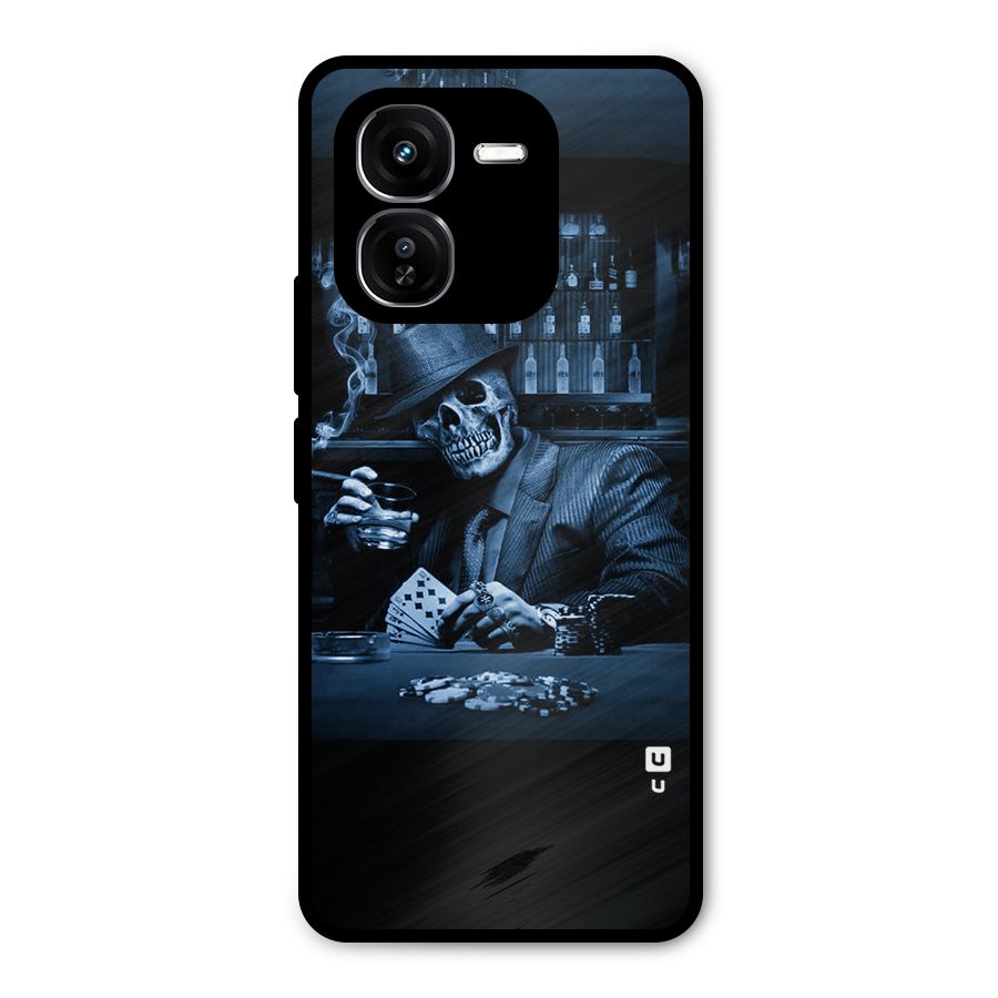 Cool Skull Cards Metal Back Case for iQOO Z9x