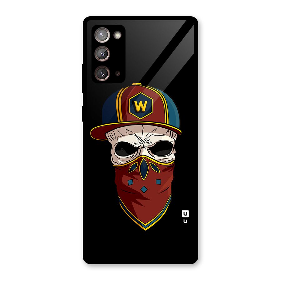 Cool Skull Mask Cap Glass Back Case for Galaxy Note 20