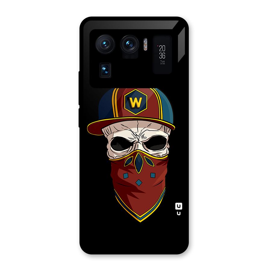 Cool Skull Mask Cap Glass Back Case for Mi 11 Ultra