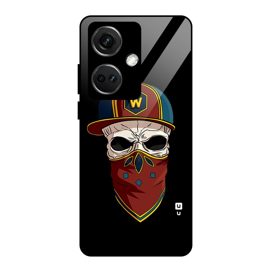 Cool Skull Mask Cap Glass Back Case for OnePlus Nord CE 3 5G