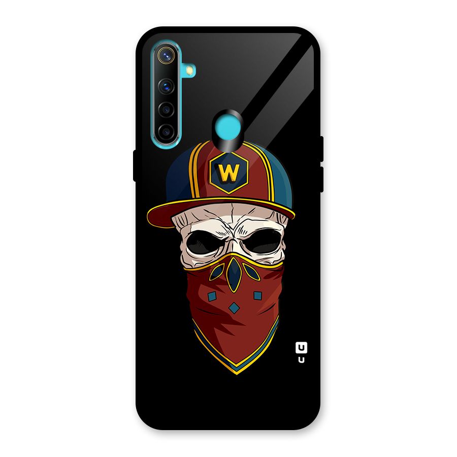 Cool Skull Mask Cap Glass Back Case for Realme Narzo 10