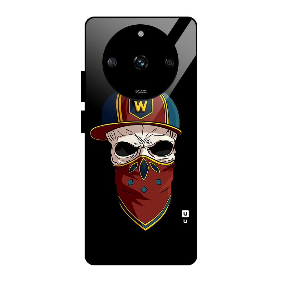 Cool Skull Mask Cap Glass Back Case for Realme Narzo 60 5G