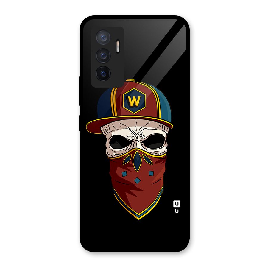Cool Skull Mask Cap Glass Back Case for Vivo V23e
