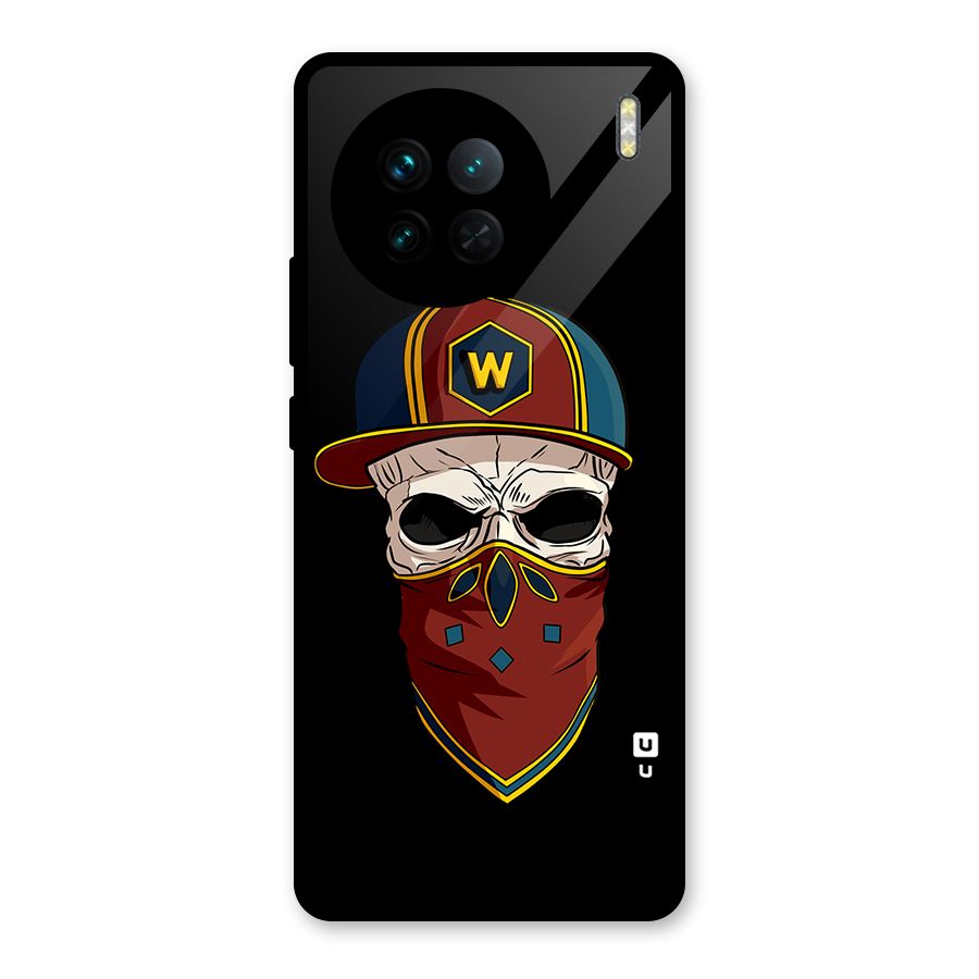 Cool Skull Mask Cap Glass Back Case for Vivo X90
