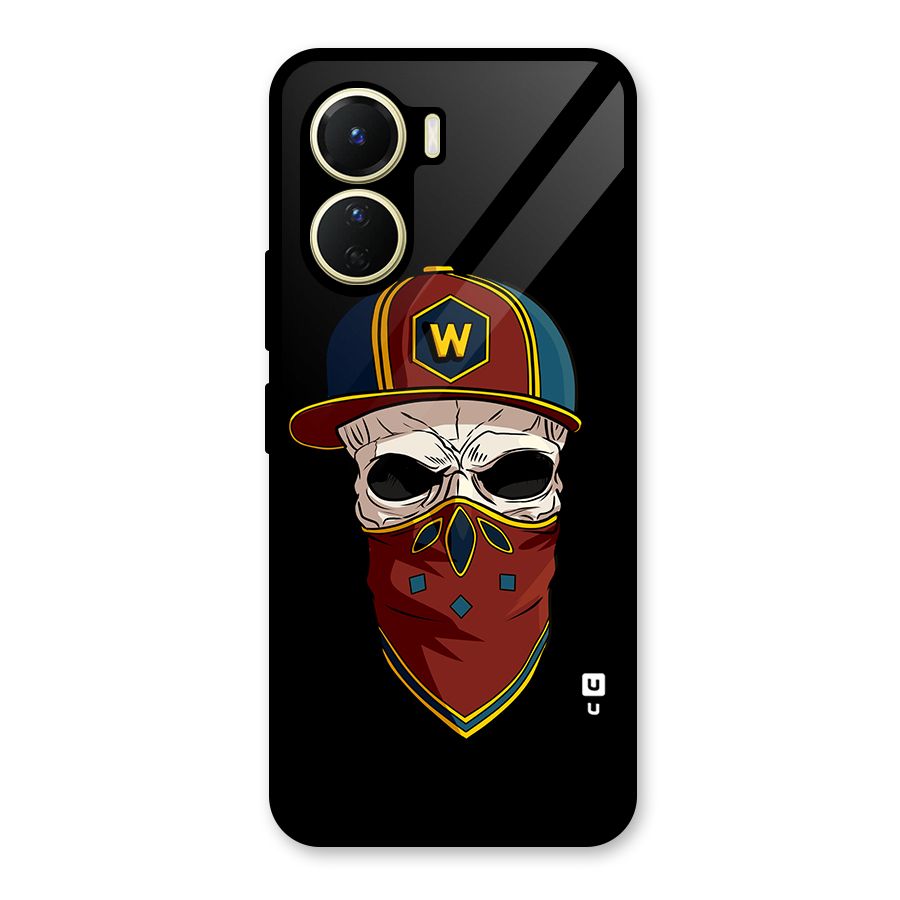 Cool Skull Mask Cap Glass Back Case for Vivo Y16