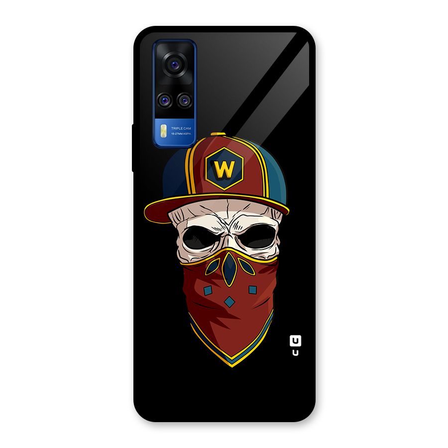 Cool Skull Mask Cap Glass Back Case for Vivo Y31