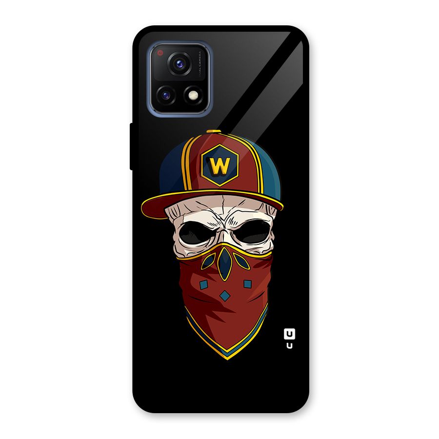Cool Skull Mask Cap Glass Back Case for Vivo Y72 5G