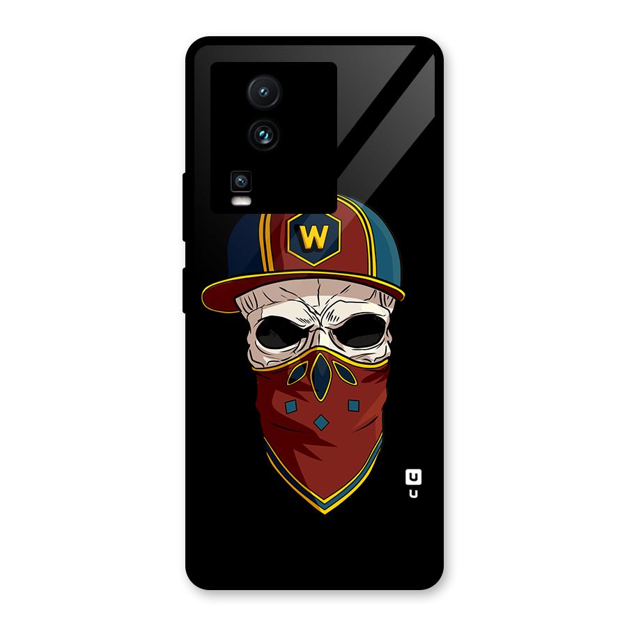 Cool Skull Mask Cap Glass Back Case for Vivo iQOO Neo 7 Pro