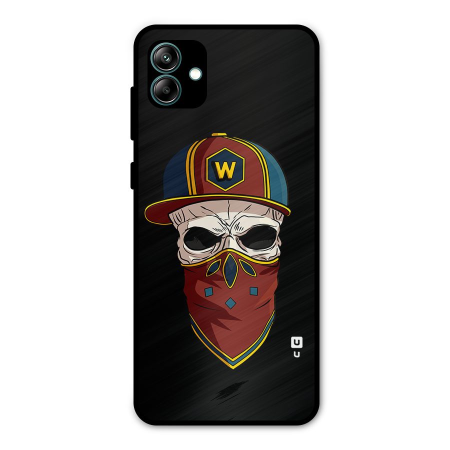 Cool Skull Mask Cap Metal Back Case for Galaxy A04