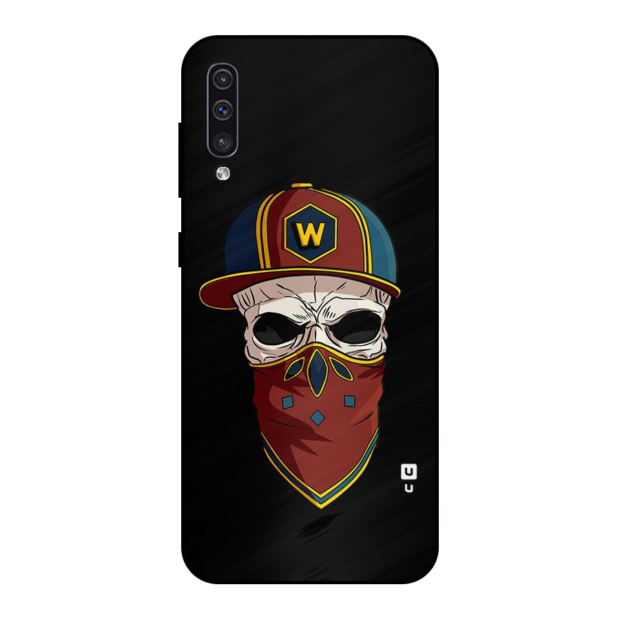 Cool Skull Mask Cap Metal Back Case for Galaxy A30s