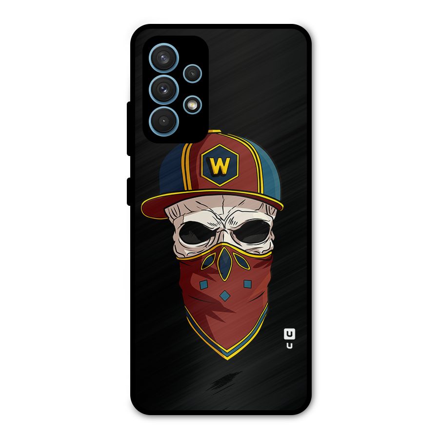 Cool Skull Mask Cap Metal Back Case for Galaxy A32