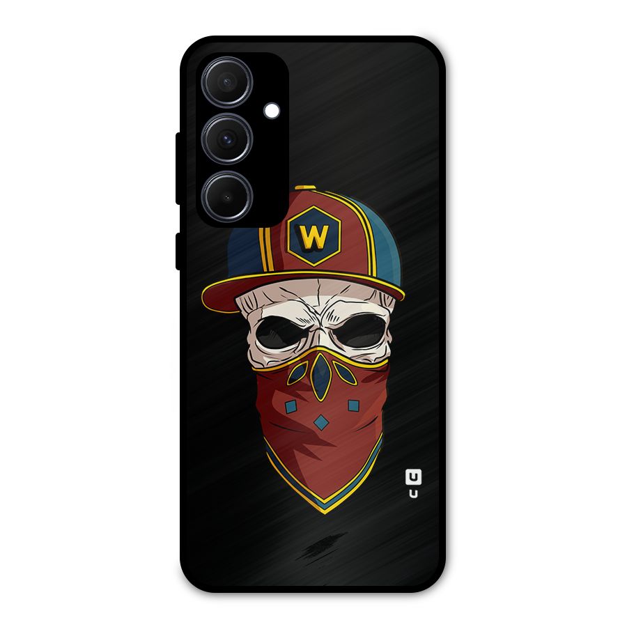 Cool Skull Mask Cap Metal Back Case for Galaxy A35