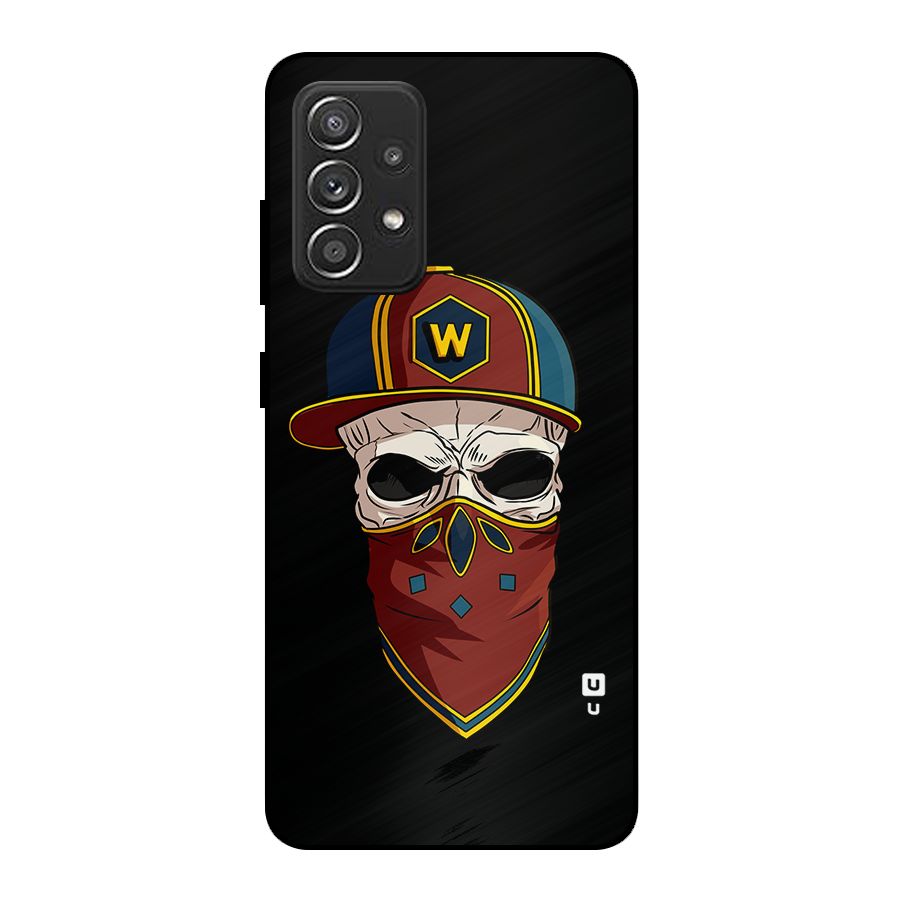 Cool Skull Mask Cap Metal Back Case for Galaxy A52